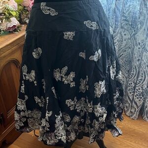 Apt. 9 Black and White A-Line Skirt